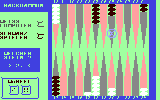 Screenshot for Backgammon 64