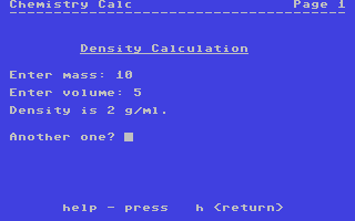 Screenshot for Chemistry Calc
