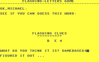 Screenshot for Flashing-Letters Game