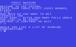 Screenshot for Fruit Machine