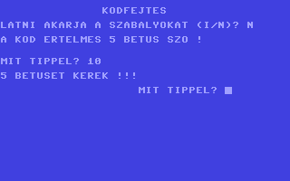 Screenshot for Kódfejtés