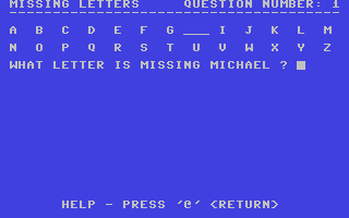 Screenshot for Missing Letters