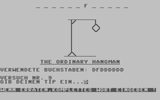 Screenshot for Ordinary Hangman, The