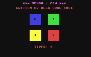 Screenshot for Senso - C64