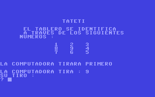 Screenshot for TaTeTi