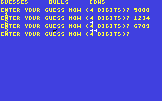 Screenshot for Bulls and Cows