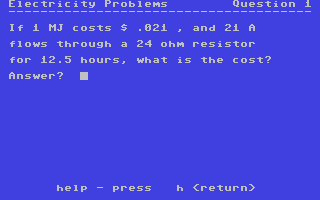 Screenshot for Electricity Problems