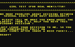 Screenshot for Girl Test / Mädchen-Test