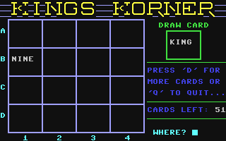Screenshot for Kings Korner Solitaire