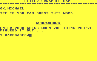 Screenshot for Letter-Scramble Game