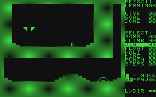 Screenshot for PETSCII Lemmings