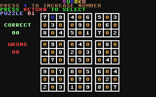 Screenshot for Sudoku